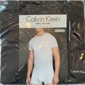 M2-94 CALVIN KLEIN NWT Men's Crew Neck TShirt 3PACK 100% Cotton XL